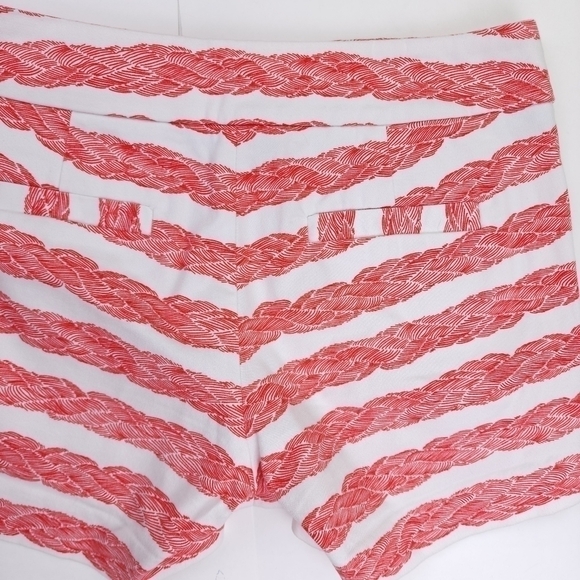 J. Crew Orange Off White Shorts Sz 2 - Picture 4 of 7